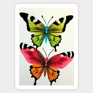 2 CUTE BUTTERFLIES Sticker